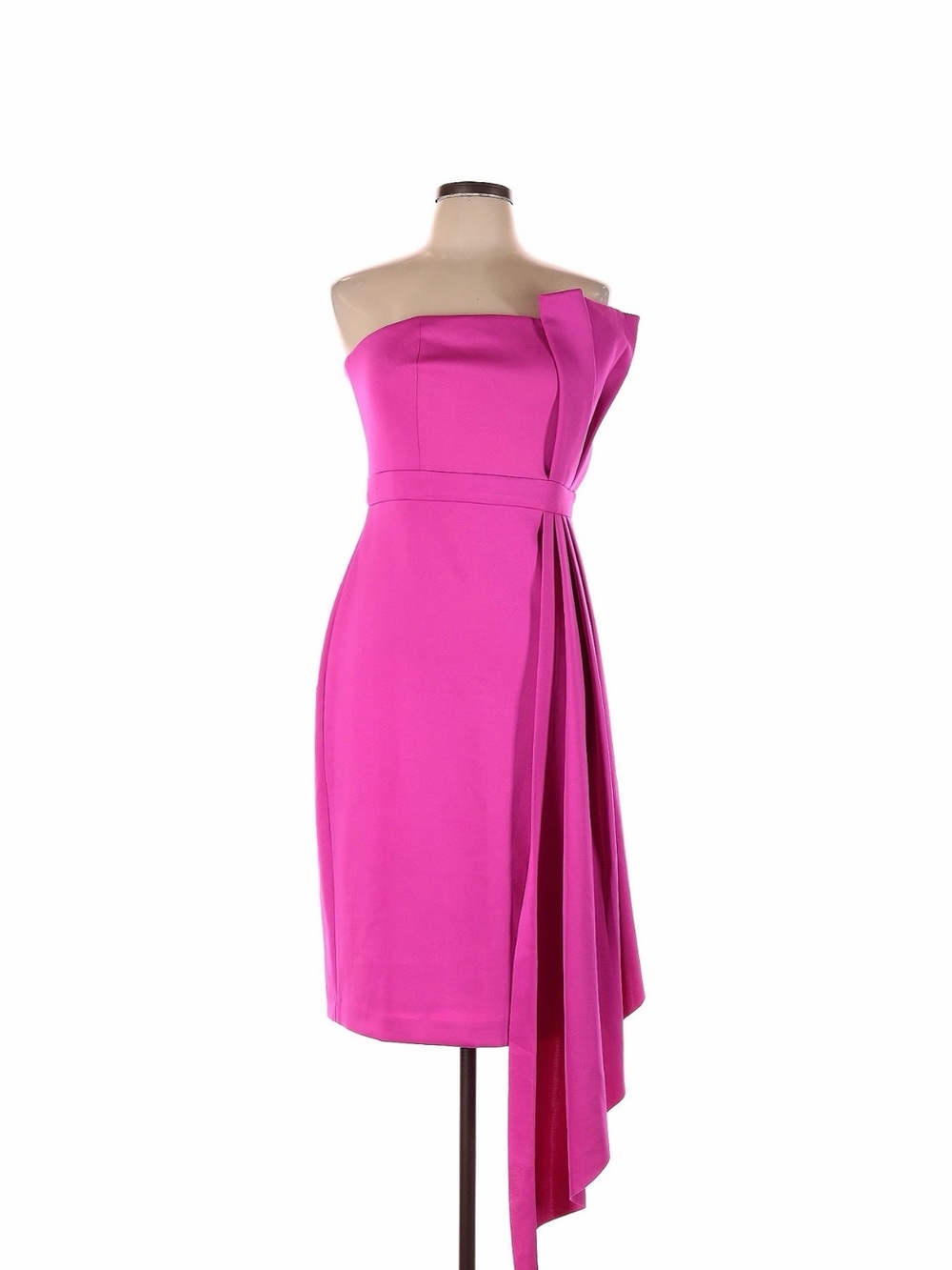 Eliza J One-Shoulder Hot Pink Cocktail Dress